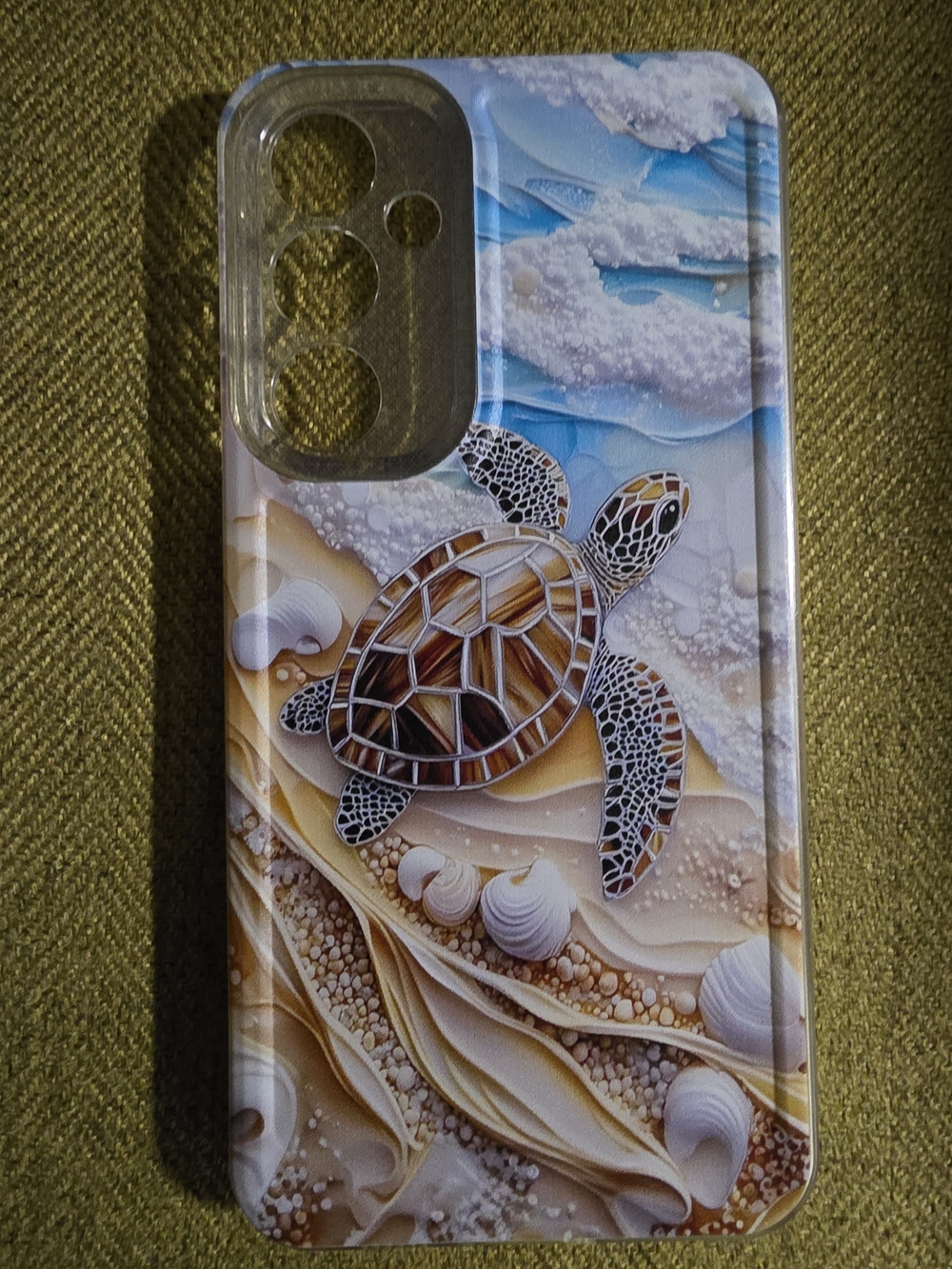 Samsung, Galaxy S23 FE, Sea Turtle Phone Case in Blue and Brown